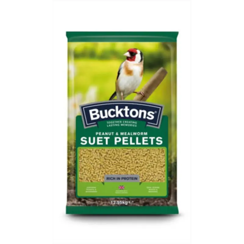 B&Q Bucktons Suet Pellets Peanut And Mealworm 12.55Kg