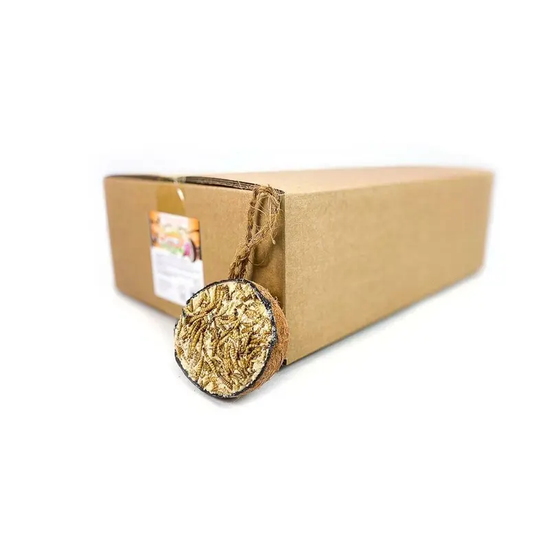 Box of 30 - Chubby Half Filled Coconuts - Mealworms Wild Bird Food