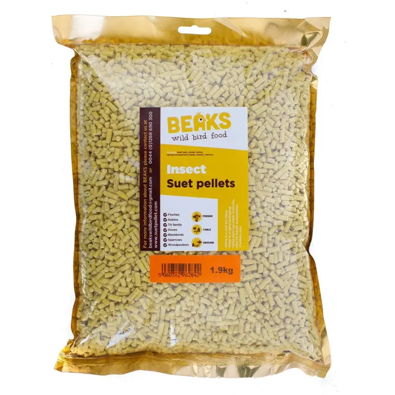 New Beaks Wild Bird Food (Insect) Suet Feed Pellets For Wild Bird Feeding Sp1-2 1.9Kg