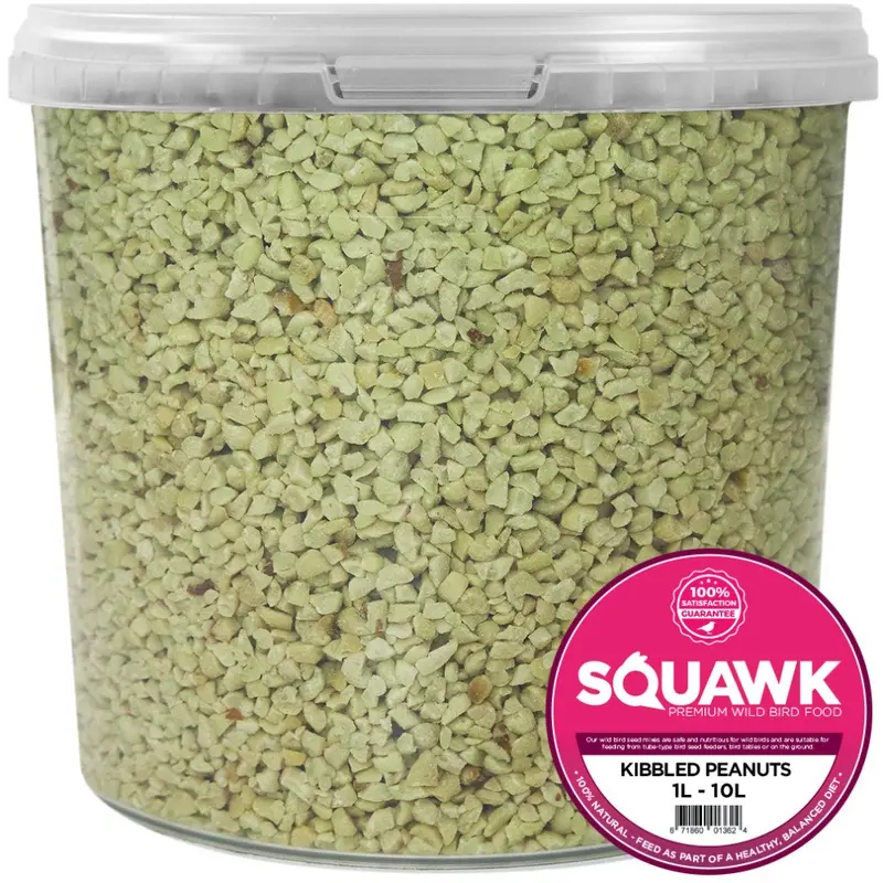 Squawk Kibbled Peanuts - Premium Grade Chopped Garden Wild Bird Nut Food In Tubs