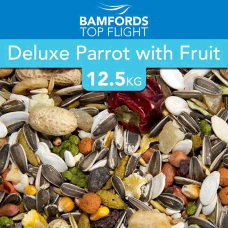 B&Q Bamfords Deluxe Parrot Food With Fruit Aviary Bird Food 12.5Kg