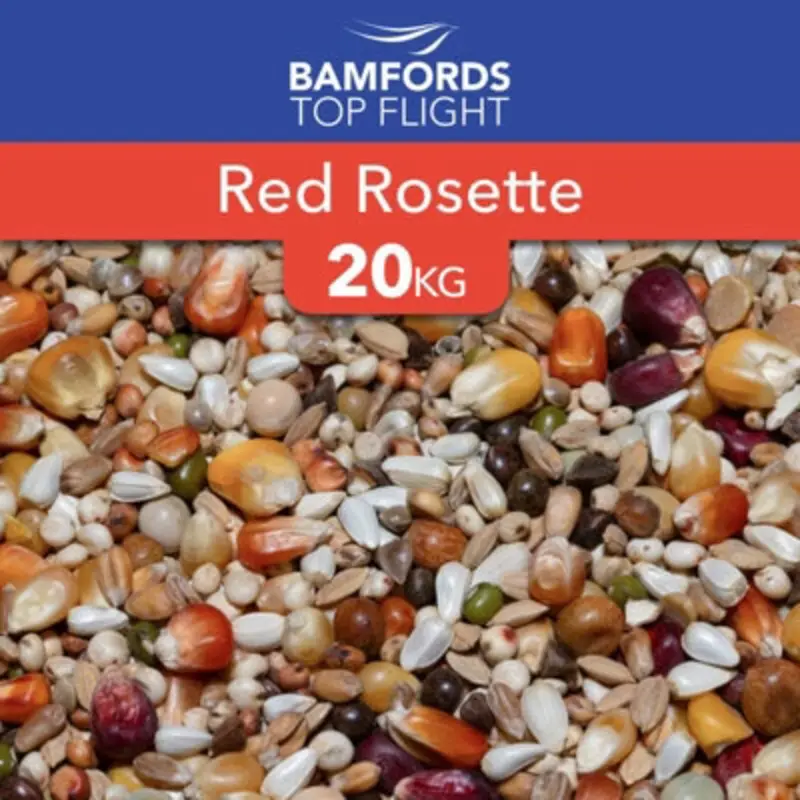 B&Q Red Bamfords Top Flight  Rosette Racing Pigeon Food 20Kg