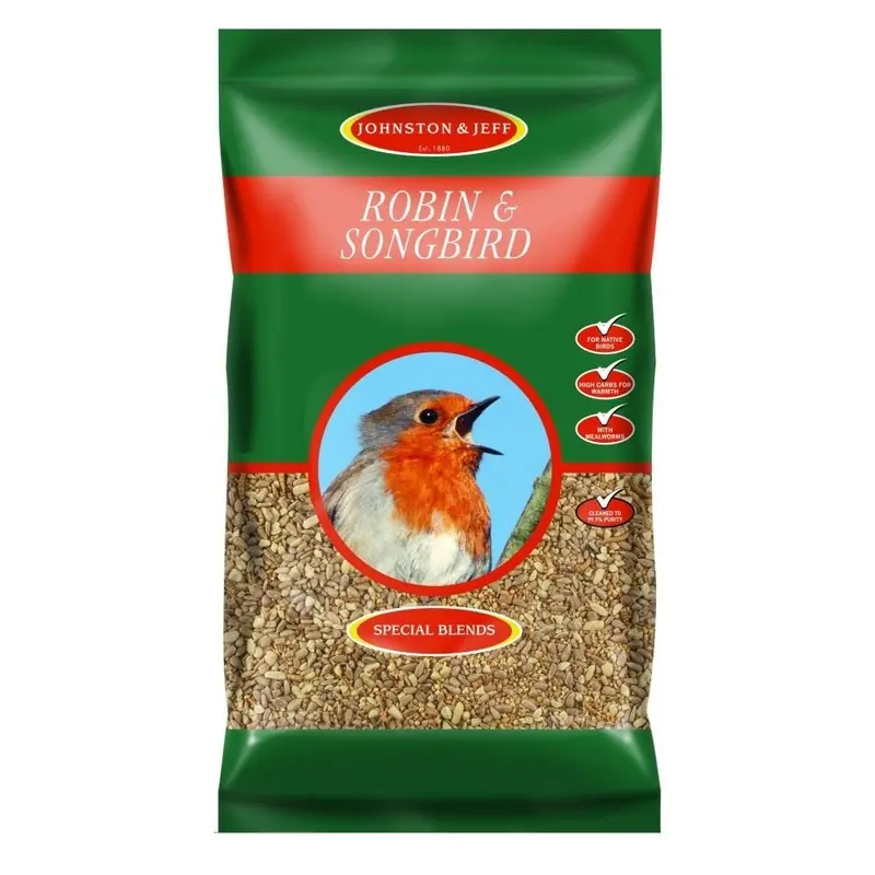 Johnston & Jeff Black Robin & Songbird Mix For Garden Birds - Wild Bird Food - : 12.75Kg