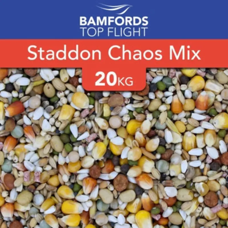 B&Q Bamfords Top Flight Staddon Chaos Mix Racing Pigeon Food 20Kg