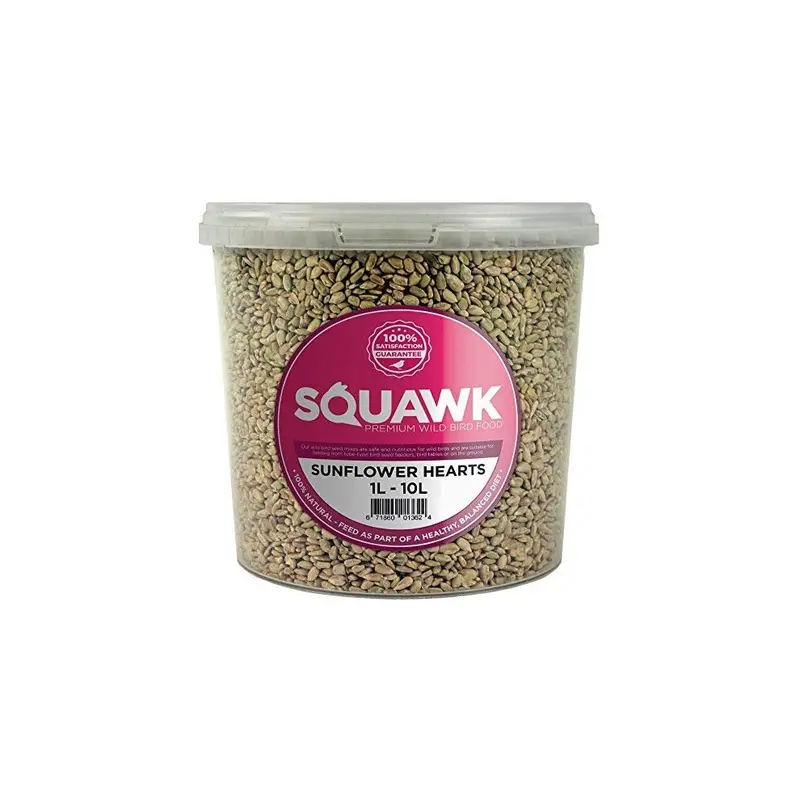 New Squawk Sunflower Hearts (10L) Black 10L