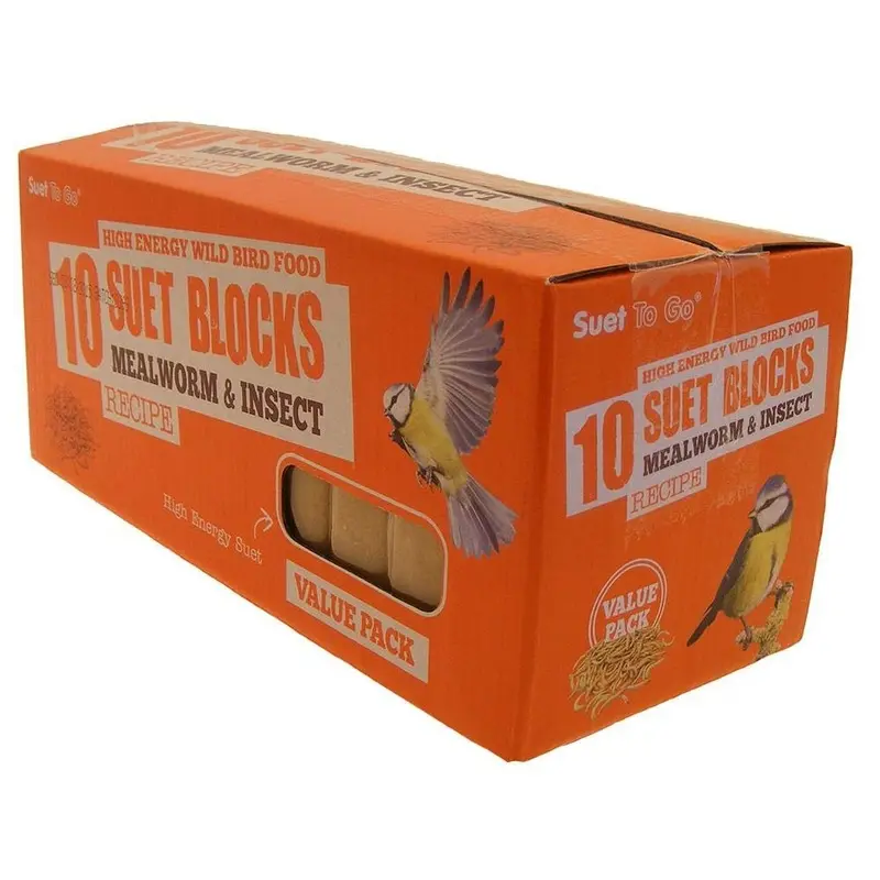 Unipet PET-769769 Suet To Go Mealworm & Insect Block Value Pack (10pk)
