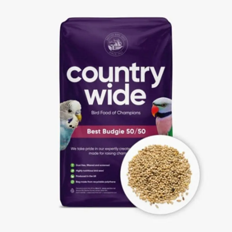 B&Q Countrywide Best Budgie 50/50 Mix 20Kg