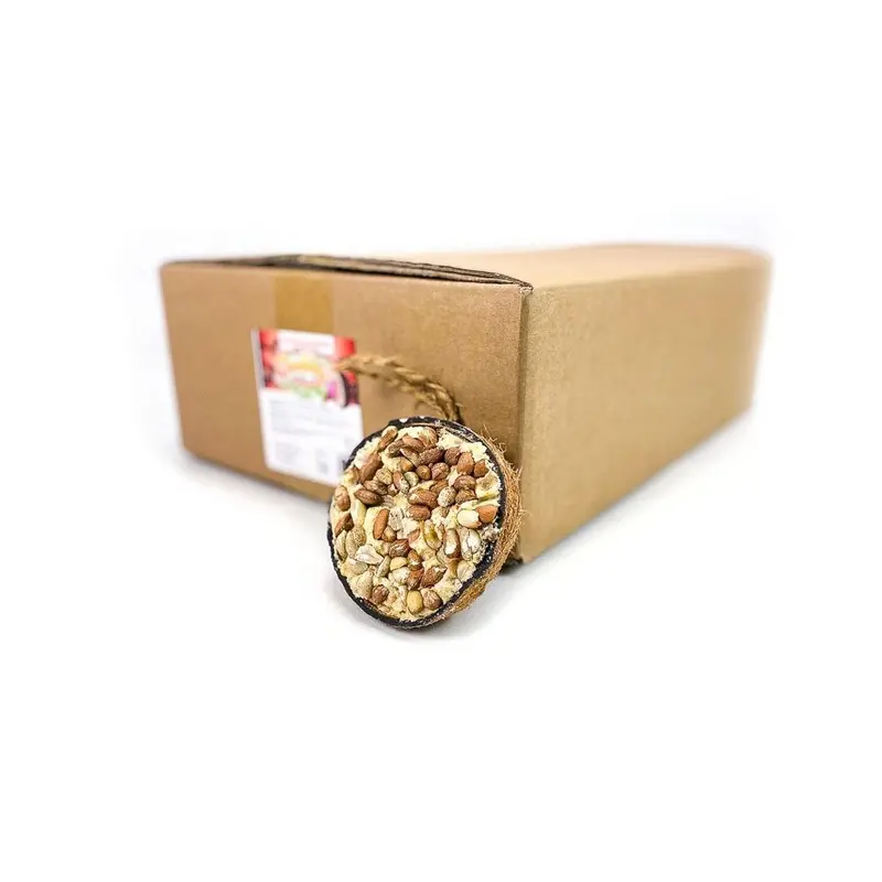 Box of 90 - Chubby Half Filled Coconuts - Peanuts Wild Bird Food