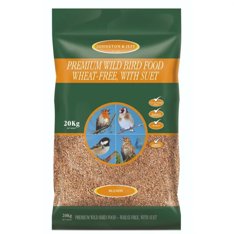Johnston & Jeff Johnston & Jeffbird Food Wheat-Free Mix With Suet Pellets 20Kg