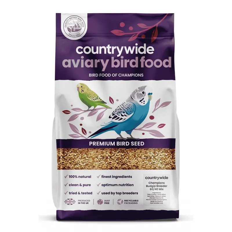 Countrywide Champions Budgie Breeder 60/40 Feed Mix, 20 kg