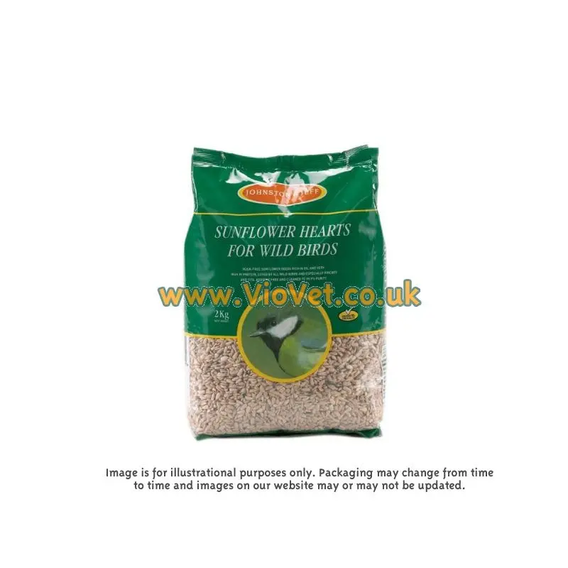 Johnston And Jeff Sunflower Hearts Bird Food - Bag Black/Blue 2Kg