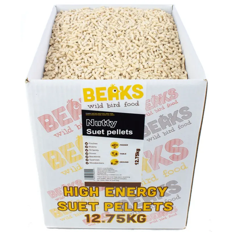 Beaks Wild Bird Food Beaks Nutty Suet Feed Pellets For Wild Birds 12.75Kg