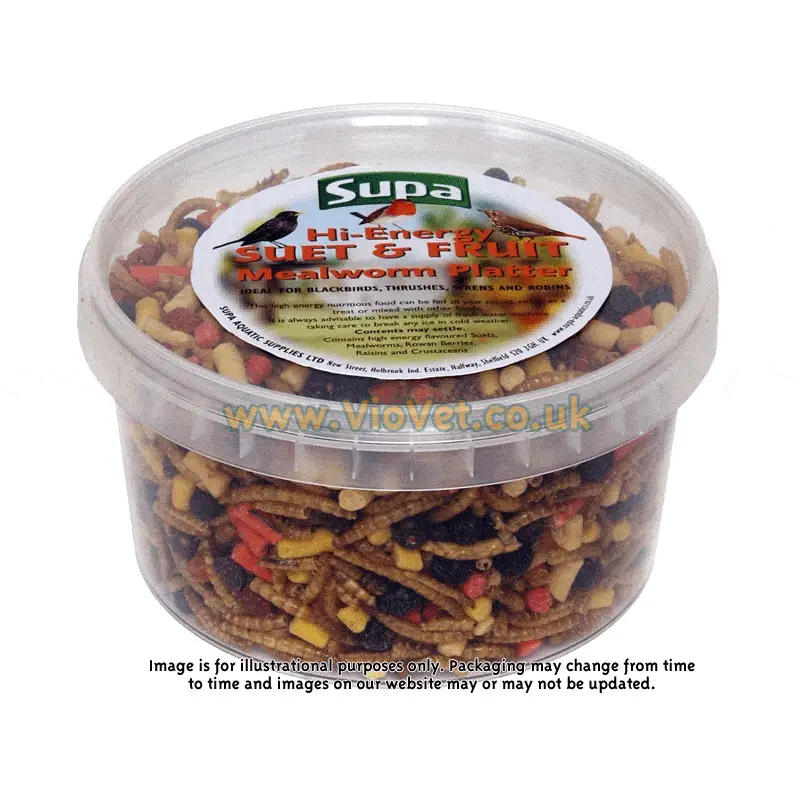 Supa Hi-Energy Suet And Fruit Mealworm Platter - Tub 500Ml