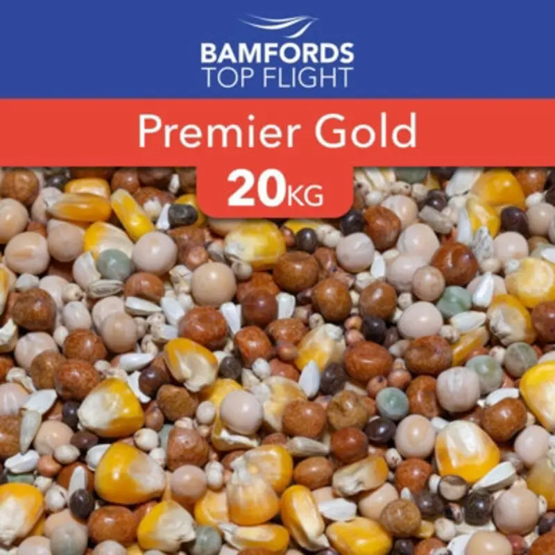 B&Q Gold Bamfords Top Flight Premier Mix Racing Pigeon Food 20Kg