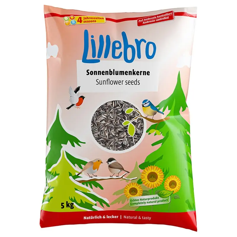Lillebro Sunflower Seeds For Wild Birds - 5Kg