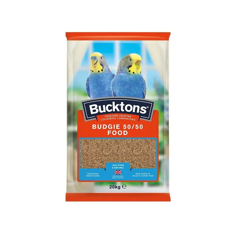 Bucktons 50/50 Budgie Seed - Pet Bird Feeds - : 20Kg