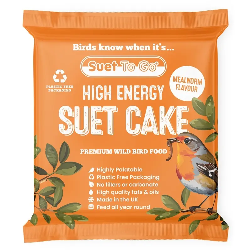 Unipet International Suet To Go Mealworm Suet Cake For Birds - 280G
