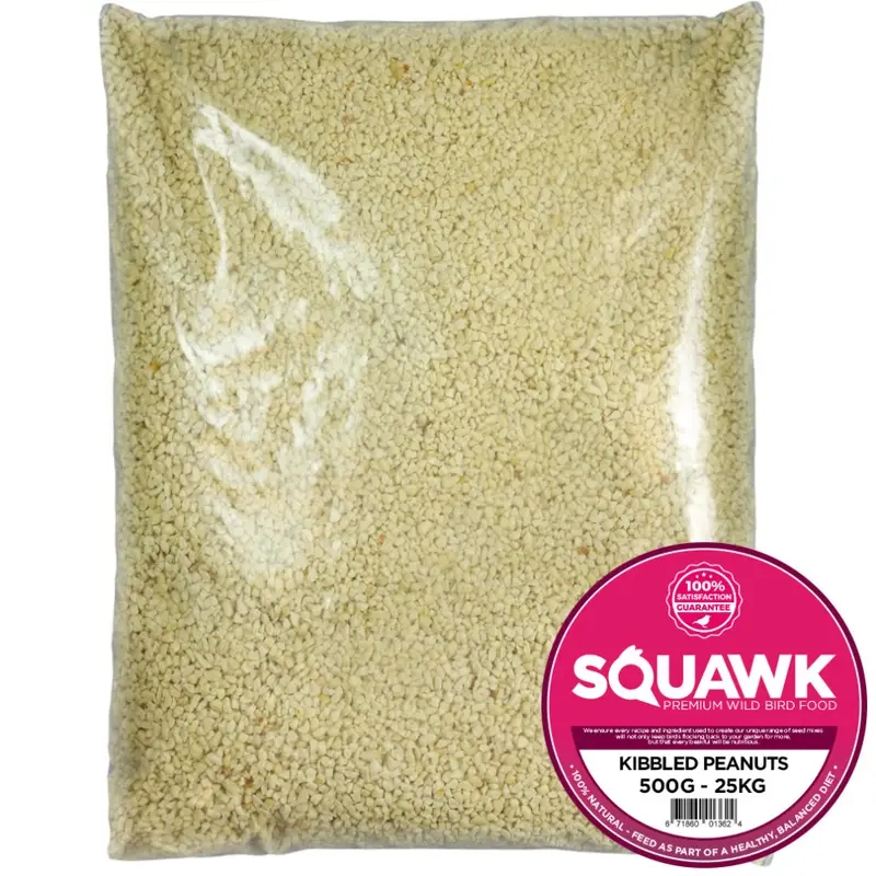 Squawk Kibbled Peanuts - Premium Grade Chopped Garden Wild Birds Nut Food Mix
