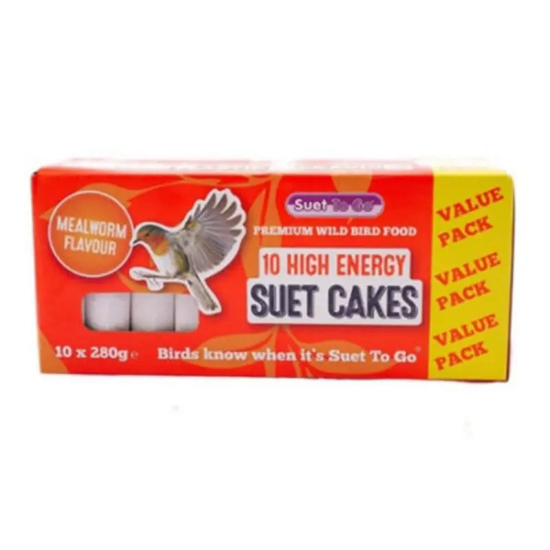 B&Q Suet To Go Blocks Flow Packed Mealworm Value Srp Plastic Free 280G X 10