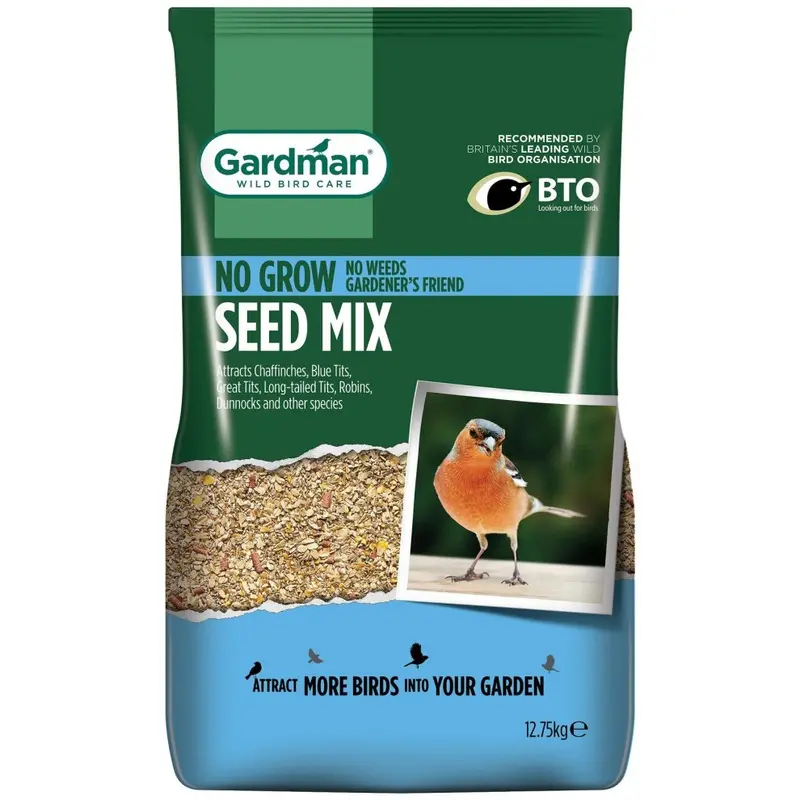 Gardman No Grow Seed Mix For Wild Birds - 12.75Kg