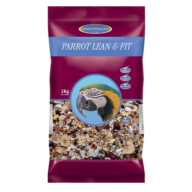 Johnston & Jeff 2kg Lean and Fit Parrot Food Mixed Aviary Bird Seed