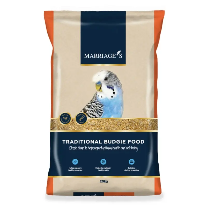 Marriages Traditional Budgie Food Healthy Muscles Plumage & Skin 20Kg