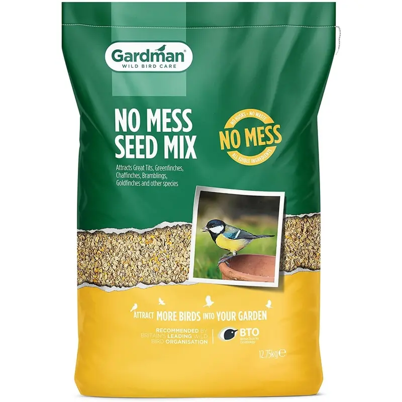 New Gardman No Mess Seed Mix For Wild Birds - 12.75Kg