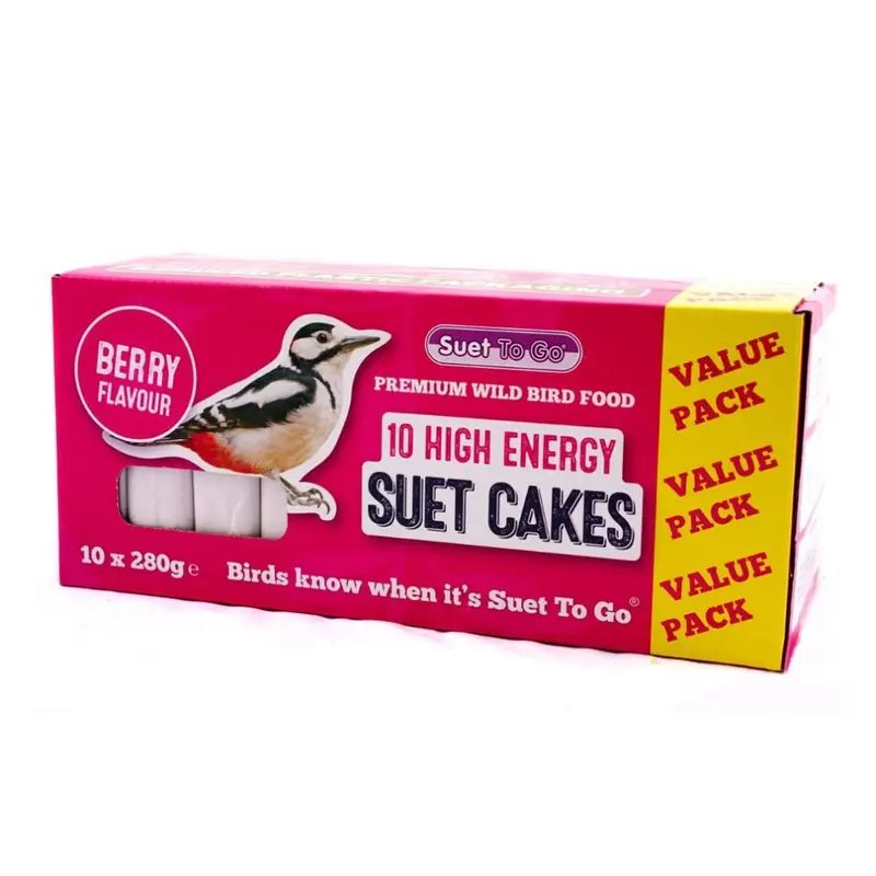 Suet To Go Berry Suet Block Wild Bird Treat, X 300 G,Packaging May Vary Size 10