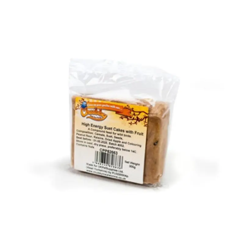 Chubby Pet Products Chubby High Energy Suet Cakes With Fruit Premium Wild Bird Food