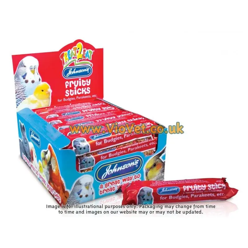 Johnsons Johnsons Treat Eat Fruity Sticks - Budgie And Parakeet - Single Size 2