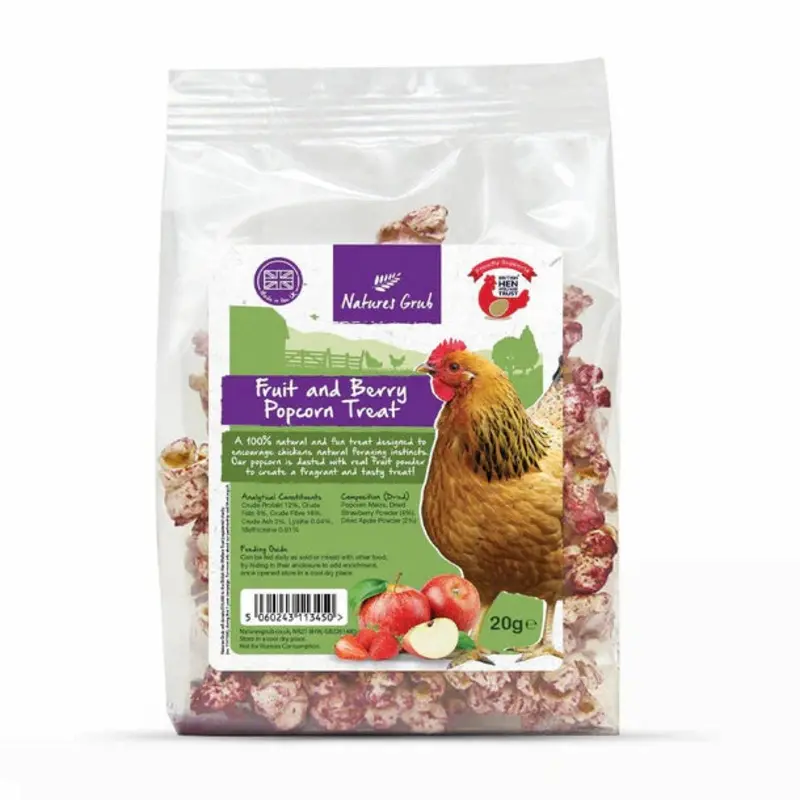 Natures Grub Fruit & Berry Popcorn - : 20G