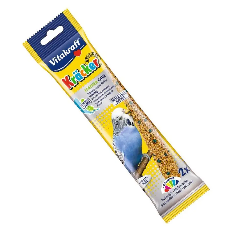 Vitakraft Budgie/Parakeet Bird Treats - Budgie Kracker - Feather Care