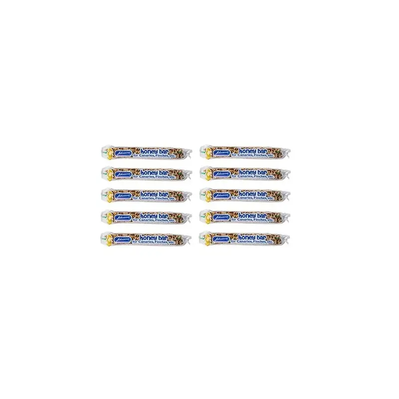 10 Pack Johnsons Canary Honey Bars Bird Hanging Cage Seed Treat Sticks Small