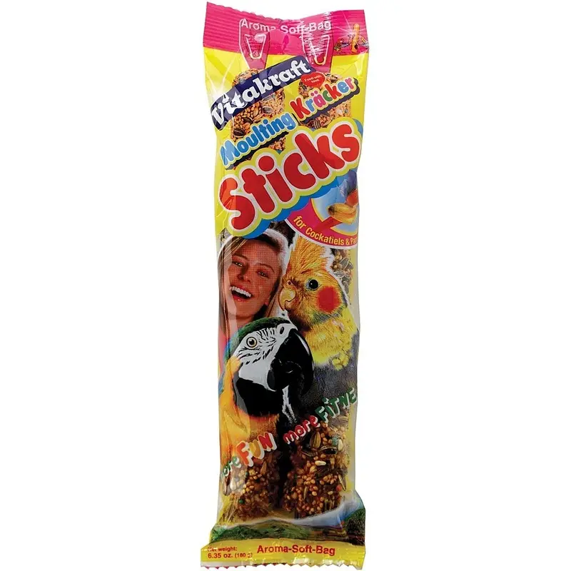 Vitakraft Cockatiel And Parrot Bird Food And Treats - Moulting Stick - Sticks Size 2