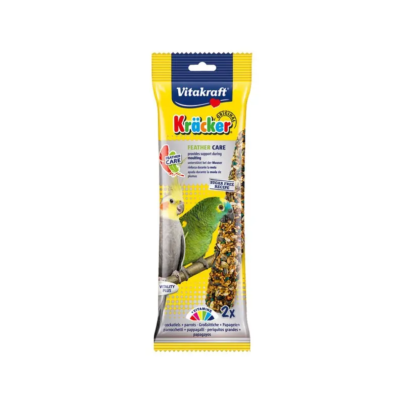 Vitakraft Kracker Feather Care Bird Treat Sticks 180G