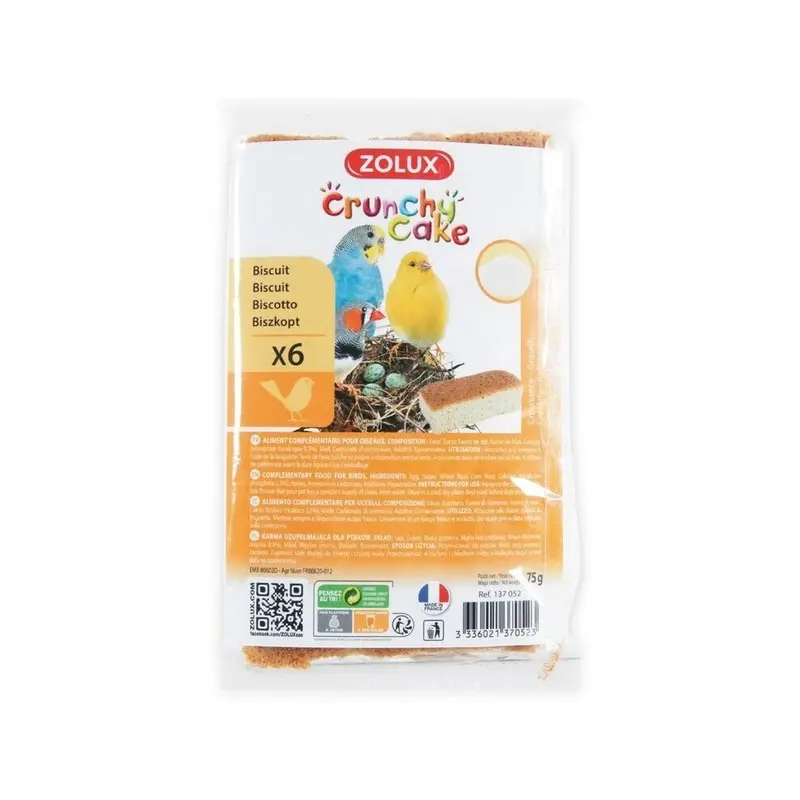 Zolux Crunchy Cake Growth Biscuits For Birds (6 Pcs) Size 6