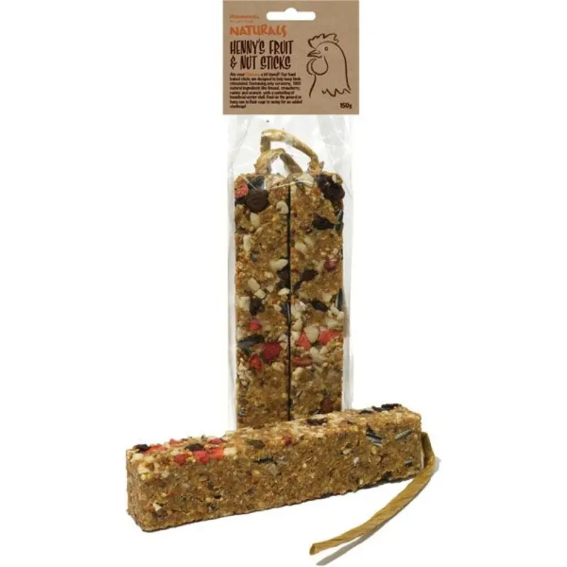 Naturals Hennys Fruit And Nut Sticks For Chickens - Pack 150G
