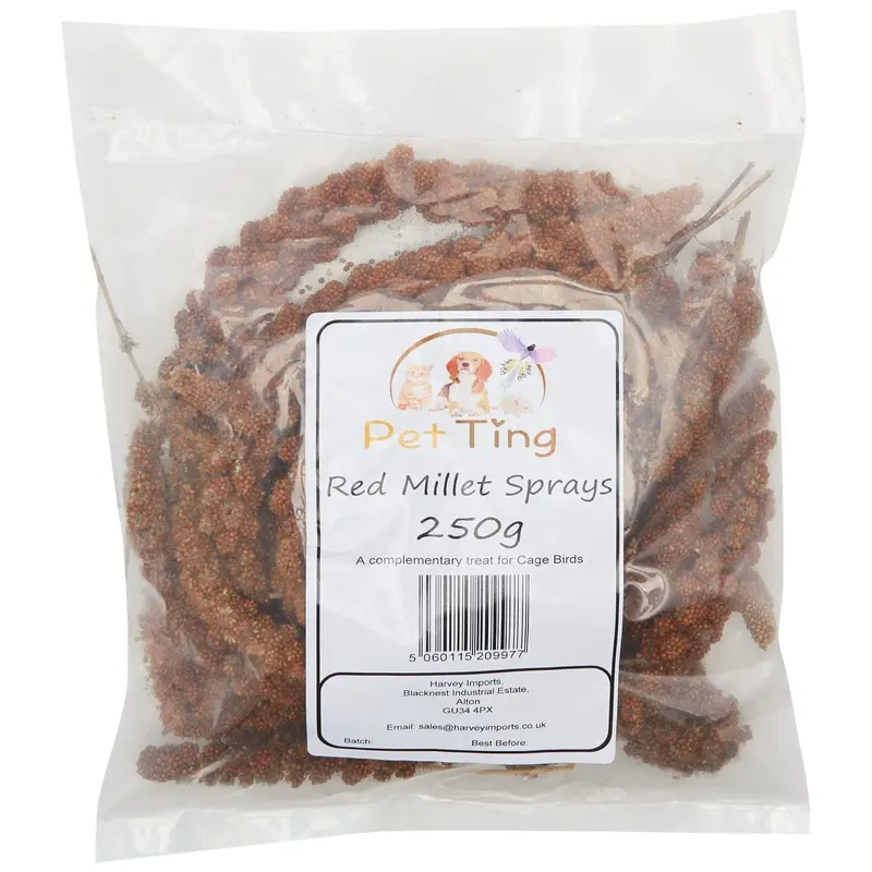 Pet Ting French Red Millet Sprays 250g - Bird, Parrots and Small Animal Treat