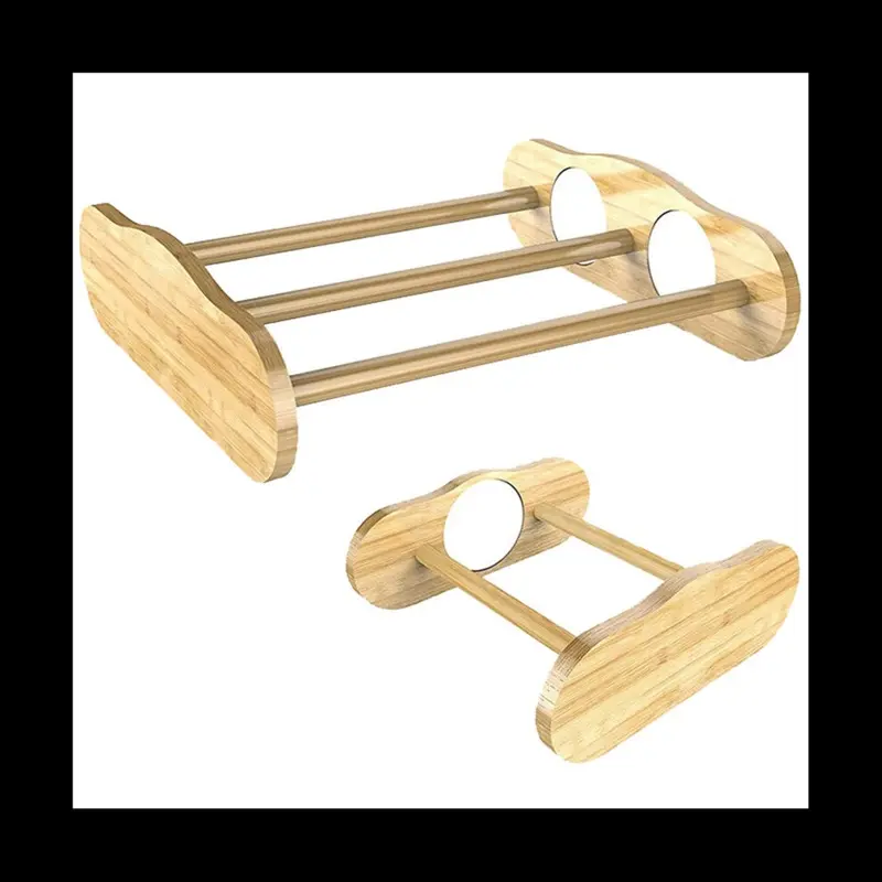 Tlily Bamboo Chick Perch With Mirror And Mini Roosting Bar Set For Coop And Brooder