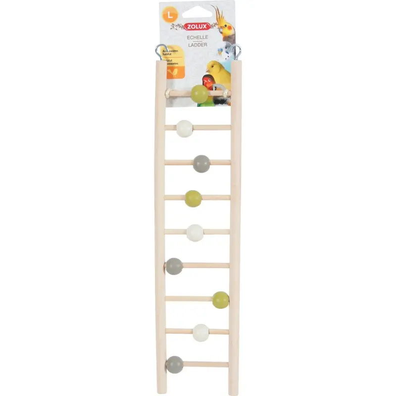 Zolux Beige 9-Rung Wooden Bird Ladder
