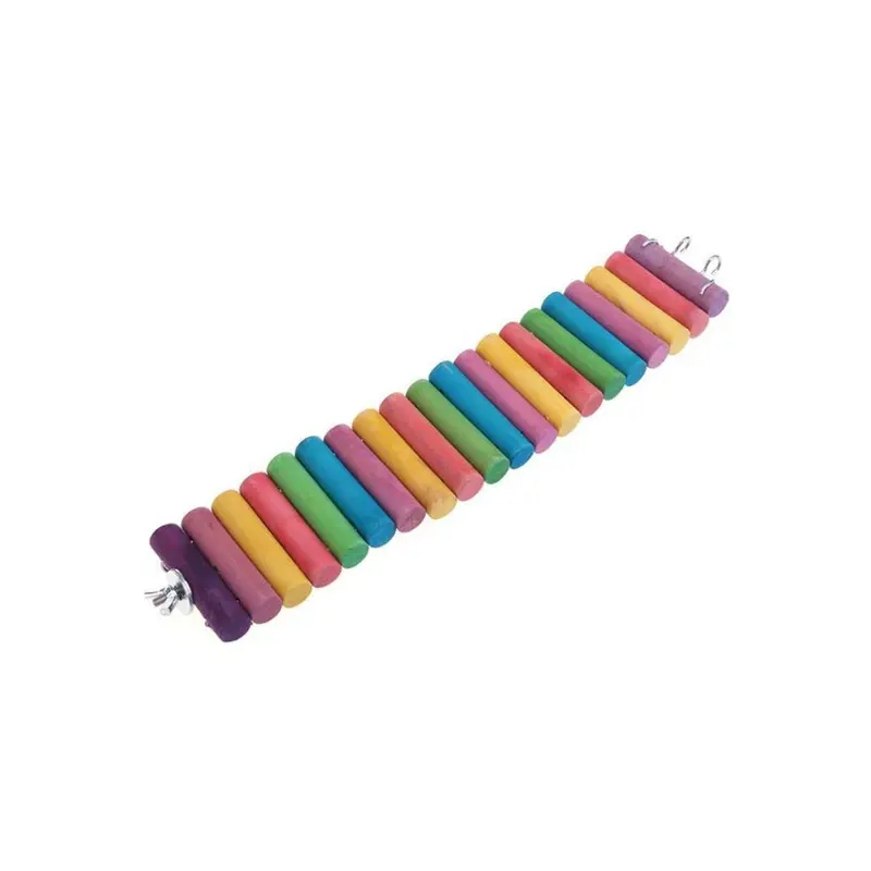 Dsport Parrot Bird Hamster Color Round Wood Plank Road Ladder Toy Cm Small