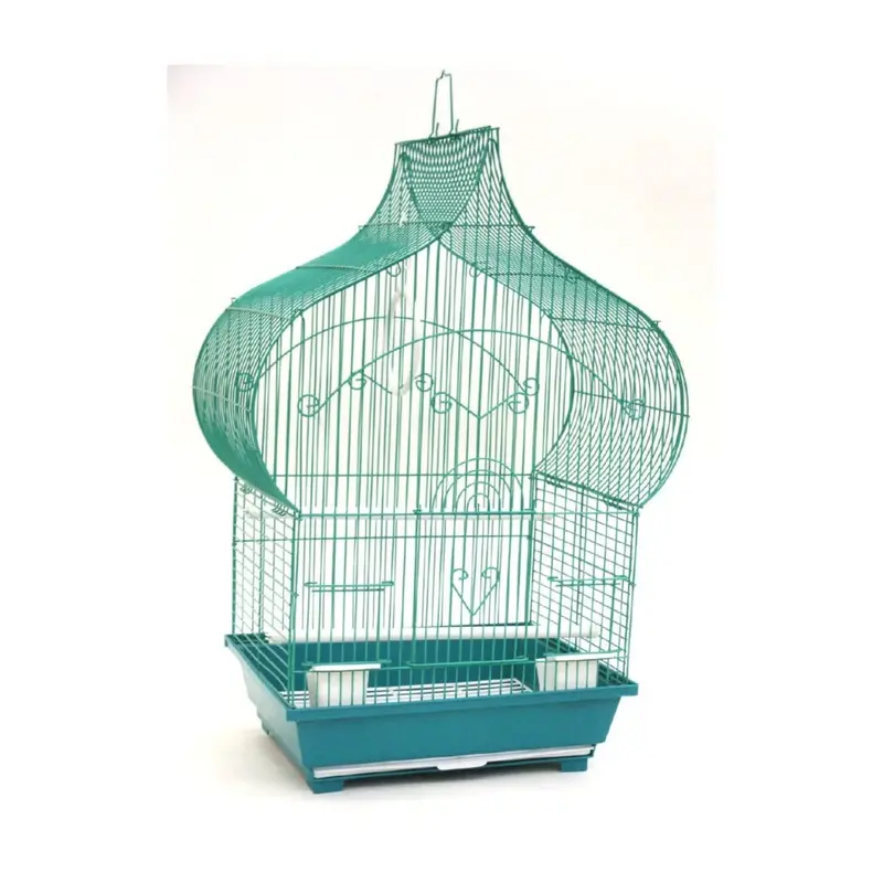 Yml Green Taj Mahal Top Shape Bird Cage With Removable Plastic Tray, - Small