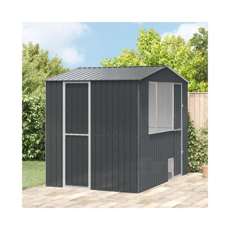 Grey/Anthracite (, 310 X 215 X 247 Cm) Vidaxl Bird Aviary - 310X215x247 Cm, Steel
