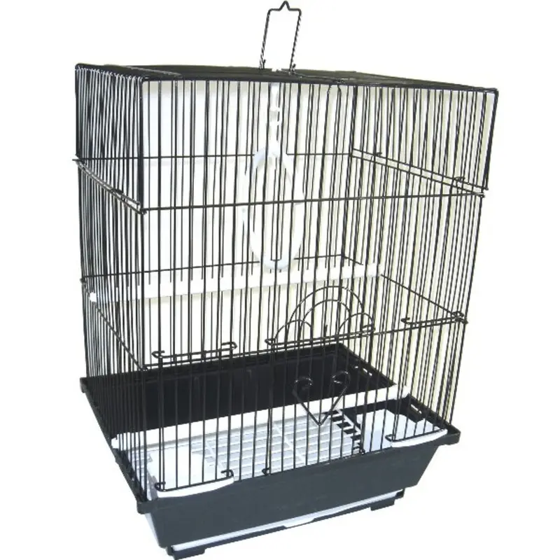 Yml A1124mblk Flat Top Parakeet Cage, 11 X 8.5 X 14 Small