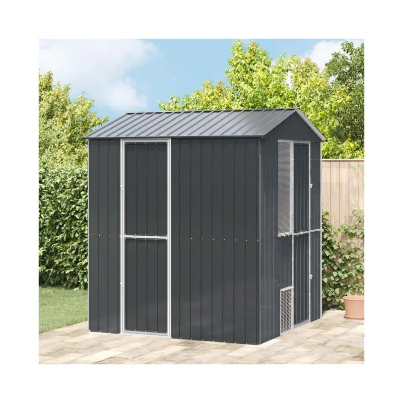 Grey/Anthracite (, 210 X 215 X 247 Cm) Vidaxl Bird Aviary 210X215x247 Cm Steel
