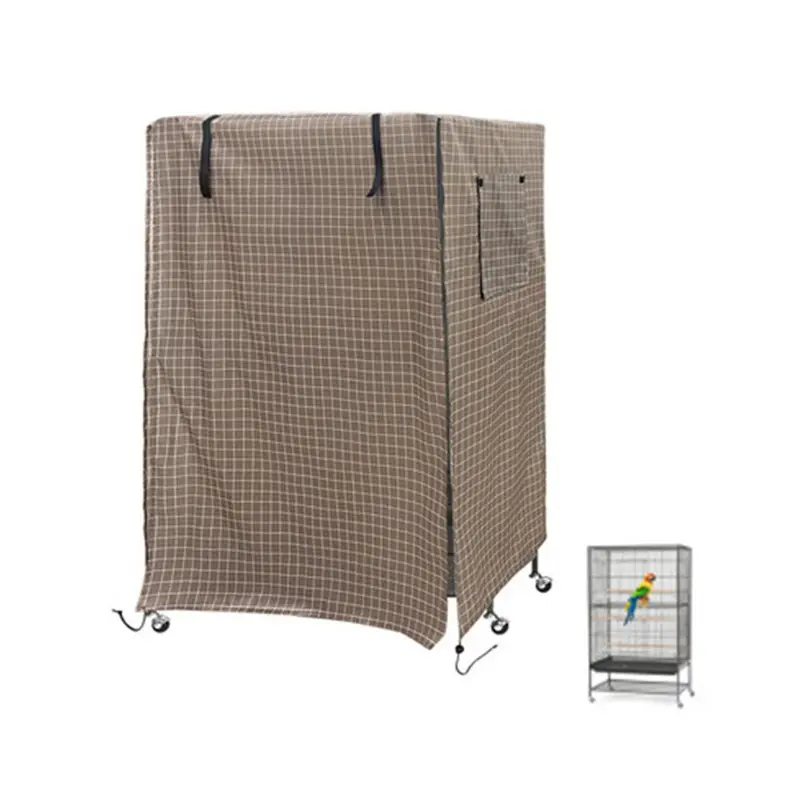 Zeuxo Brown Waterproof Bird Cage, Washable 97*60*130Cm Bird Cage