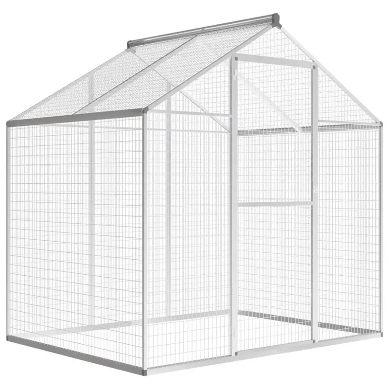 Vidaxl Outdoor Aviary Aluminium 178X122x194cm Bird Cage House Garden Habitat