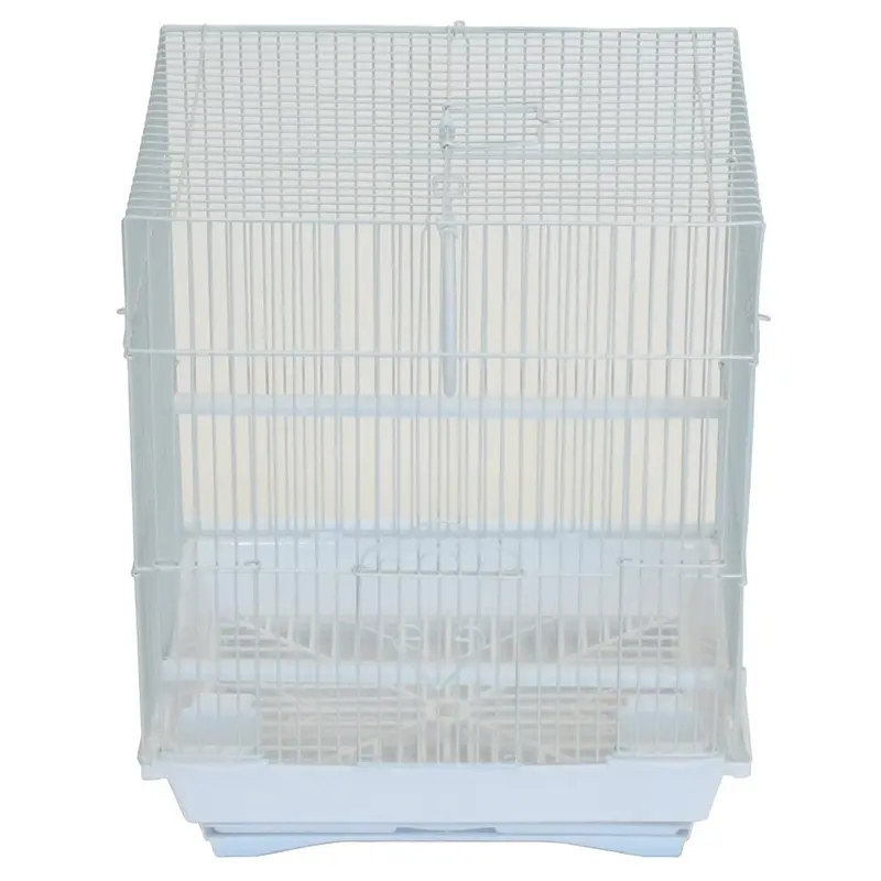 Yml White A1324mwht Flat Top Parakeet Cage, 13.3 X 10.8 X 16.5, Medium