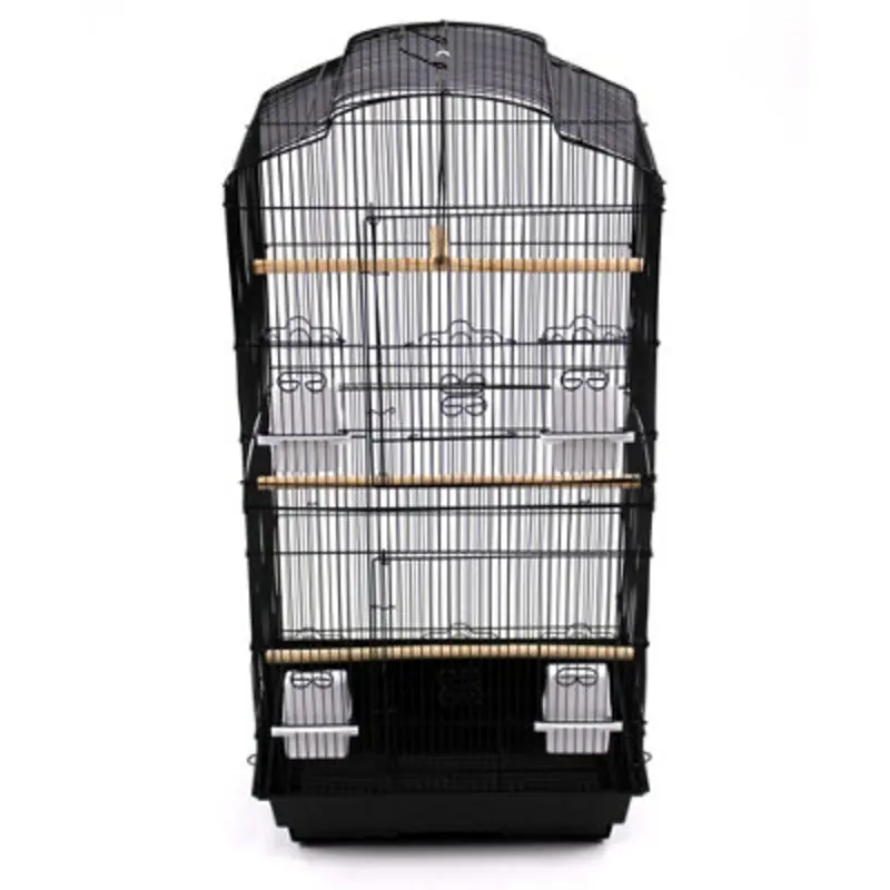Actiaspet Large Metal Bird Cage With Swing Black