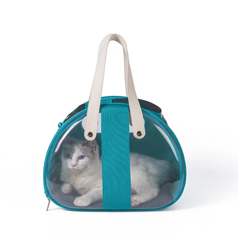 Blue New Pet Bag Pvc Space Capsule Out Portable Collapsible Pet Bag Size 40